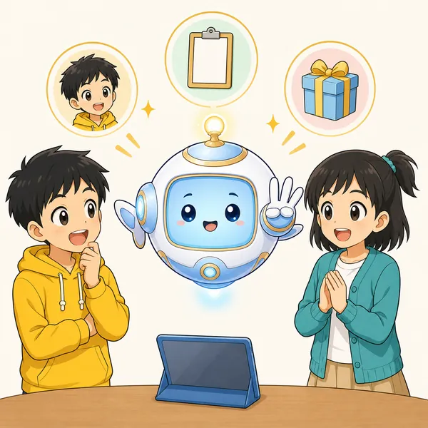 4コマ「上手な たのみ方」の2コマ目
