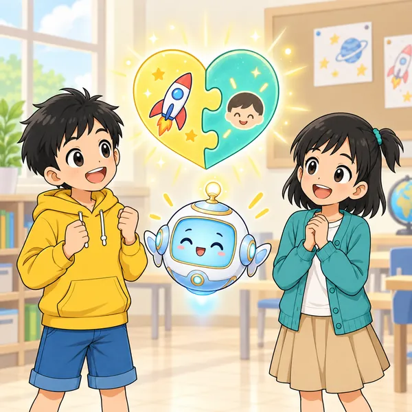 アイが、好きな気持ちと相手の気持ちの両方がそろうと届くことを見せている