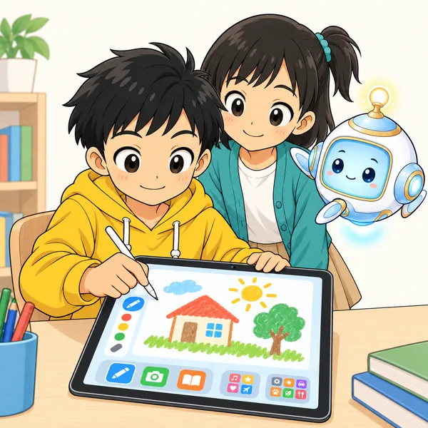 すっきりした画面で、ハルが使いたいアプリをすぐ開いて作業している