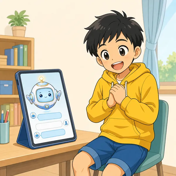 4コマ「ネットでもありがとう」の1コマ目