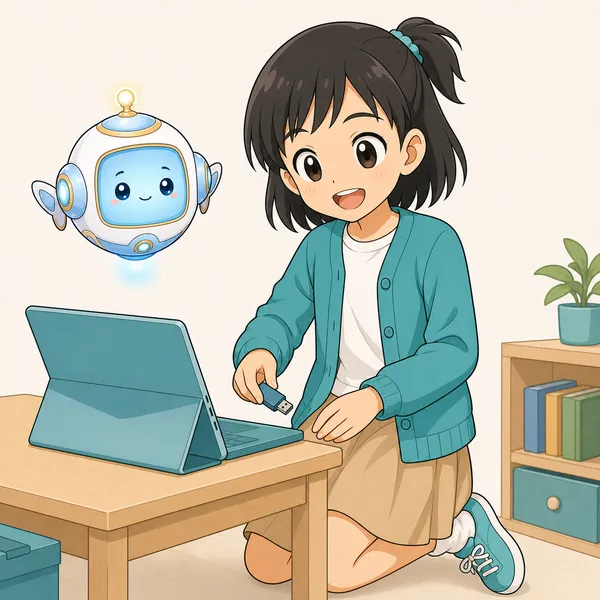 4コマ「バックアップ」の3コマ目