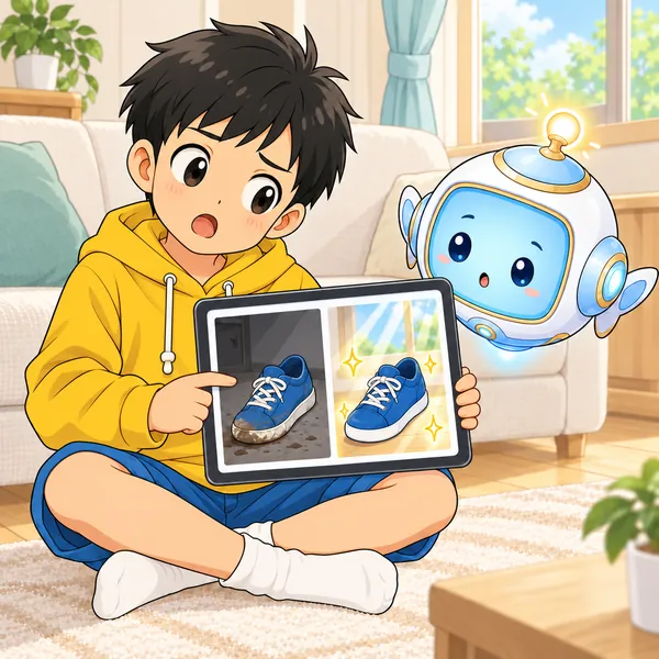 ハルが、後の写真だけ明るいことに気づいている。