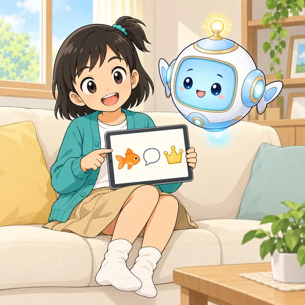 ミオが、質問サイトのベストアンサーを見ている。