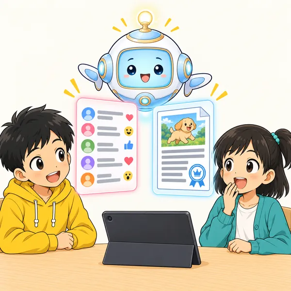 アイが浮かび、コメントは見た人の感想であって、元の発表とはちがうことを示している