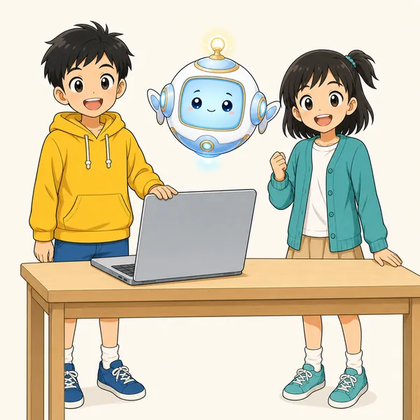 4コマ「機器を大切に」の4コマ目