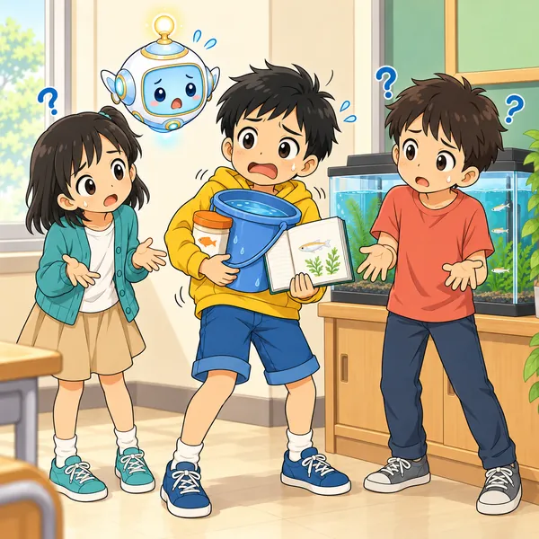 友だちが来たが、何をすればいいか分からずおろおろしている。
