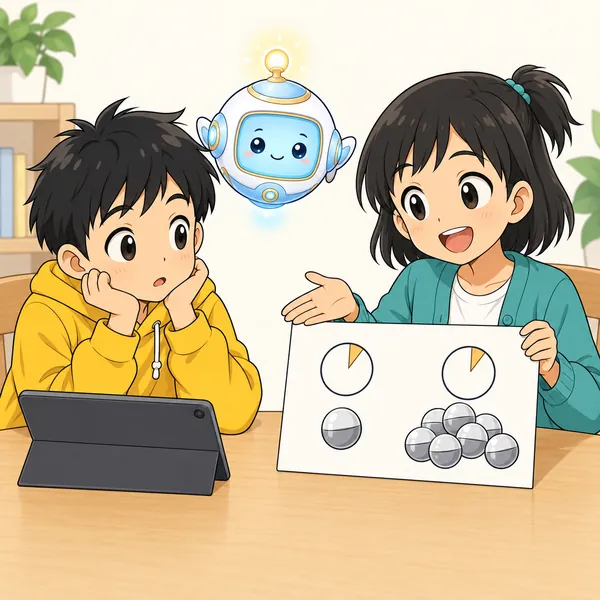 ミオが、引いた回数と確率は関係がないことを伝えている