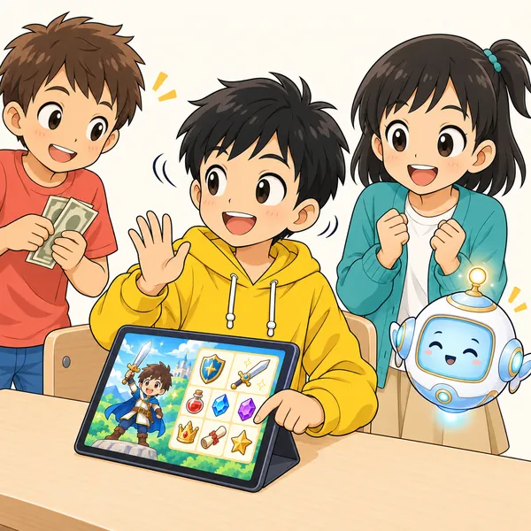 ハルが首を横にふって断り、自分のアカウントで楽しそうに遊んでいる