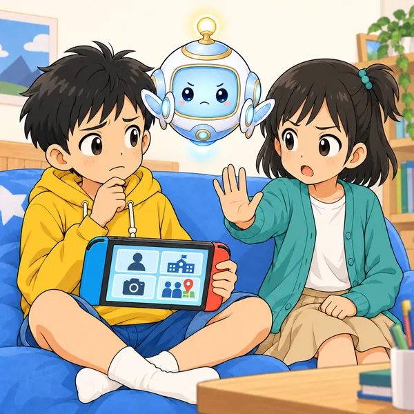 ミオとアイがそばに来て、はっきりと止めている