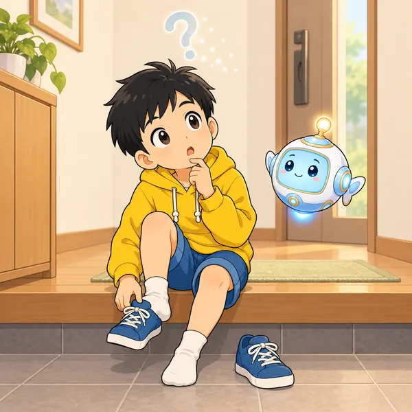 家に着いたハルが、何をふしぎに思ったか忘れてしまっている。