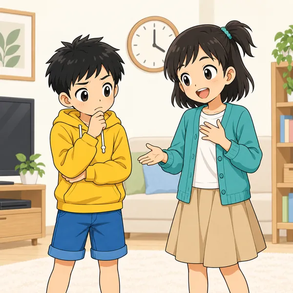 ミオが、言い方には工夫がいることを伝えている