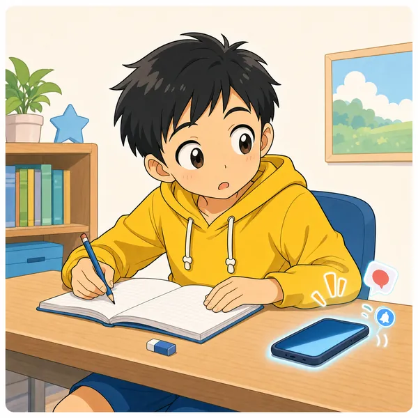 4コマ「返事は すぐじゃなくていい」の1コマ目