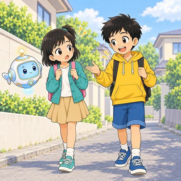 ハルがきのう返事がなかったねと言い、ミオがどきっとしている。