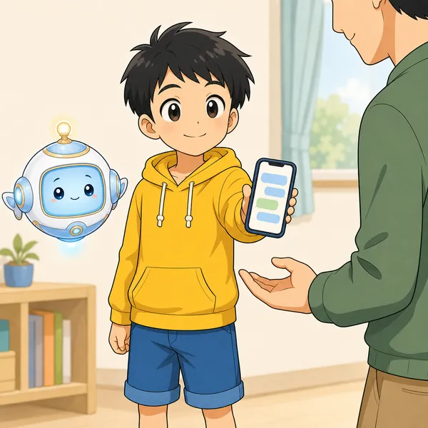 4コマ「変なメッセージには 返事しない」の4コマ目