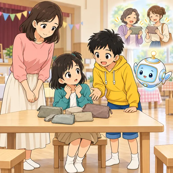 ハルが、ほかの人はその色を選んでくれていたとミオに話している。