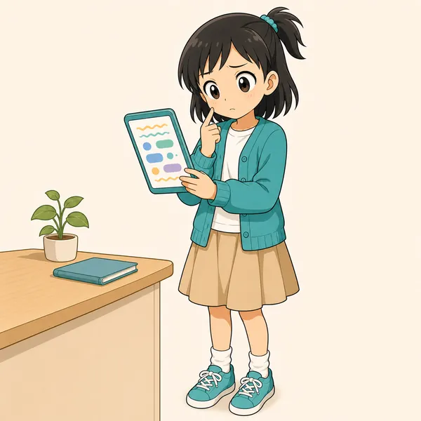 4コマ「AIで世界とつながる」の1コマ目