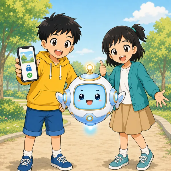 4コマ「写真の位置情報」の4コマ目