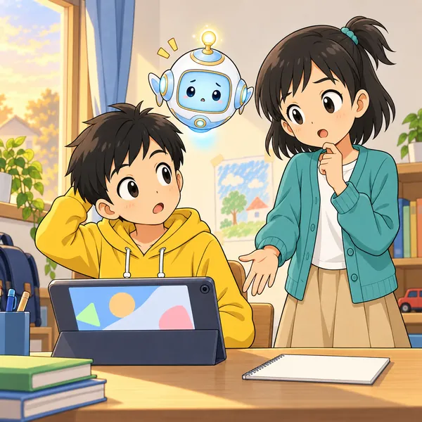 ミオが、何をするか先に決めたかとたずねている