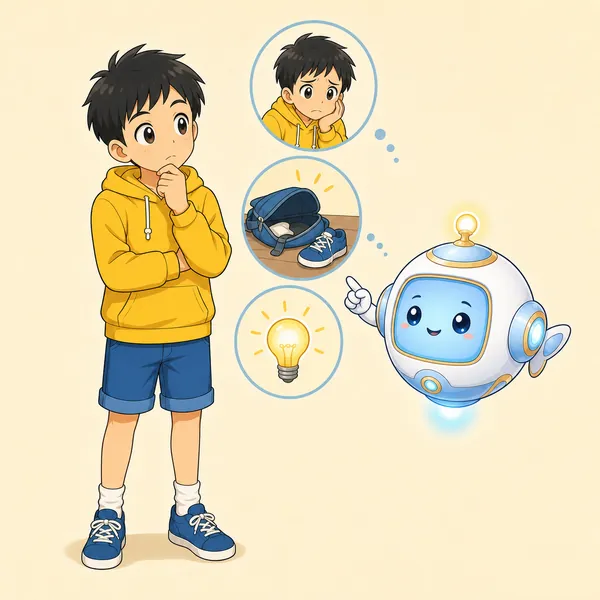 4コマ「アイデアは “困った”から」の2コマ目