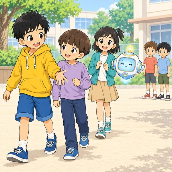 ハルがからかわれていた子に「ちょっと来て」と声をかけ、その場から連れ出している