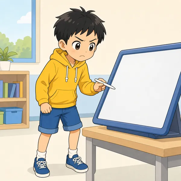 4コマ「わる口は書かない」の1コマ目