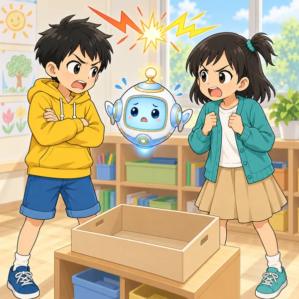 ミオがいつもじゃないと言い返し、言い合いになっている。