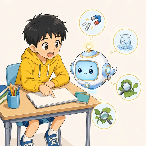 4コマ「AIと自由研究」の3コマ目