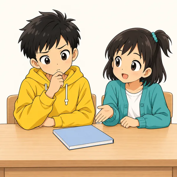 ミオが、終わったあとに何を見ているかをたずねている