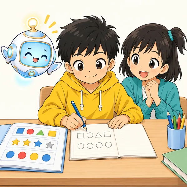 ハルが自分のまちがいノートを作り、まちがえた問題を書きうつしている