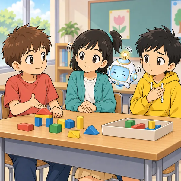 ミオが、最後まで聞いてからうなずく様子をやって見せている