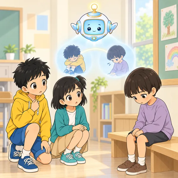 アイが、同じ思いを通った人ほど、元気のなさや短い返事に気づけることを示している