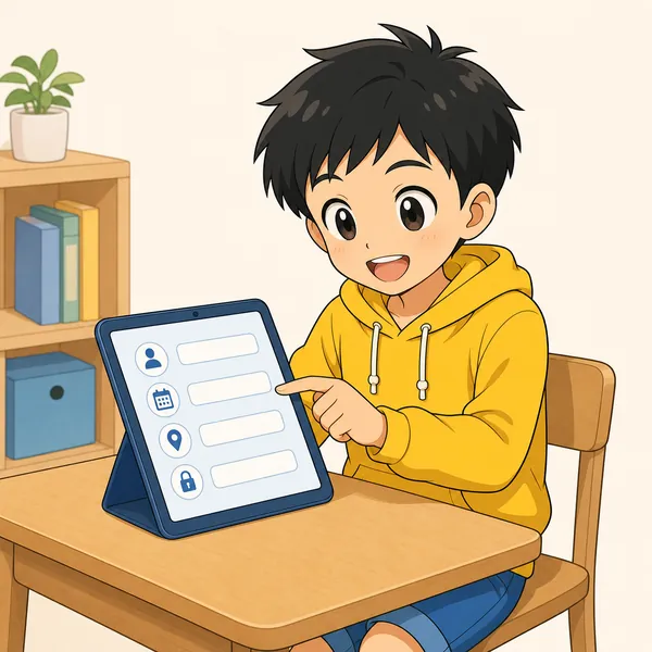 4コマ「個人情報はナイショ」の1コマ目