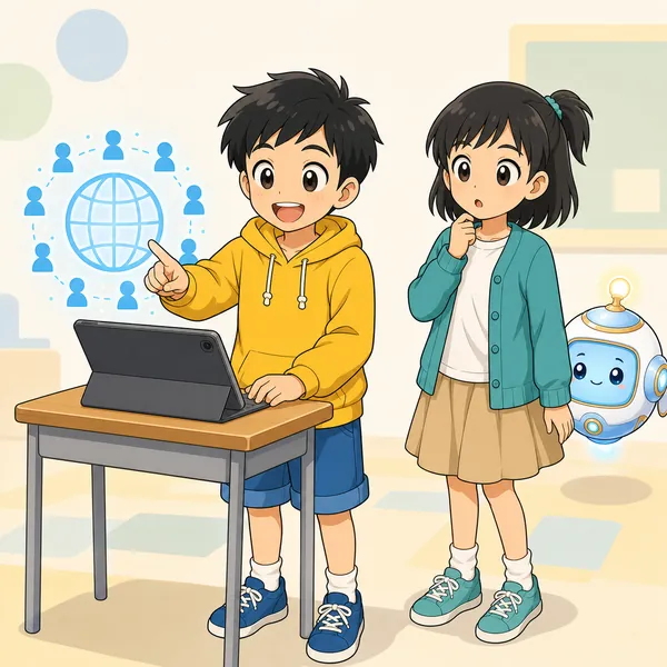 4コマ「公開範囲を考える」の1コマ目