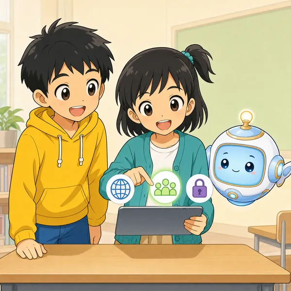 4コマ「公開範囲を考える」の3コマ目