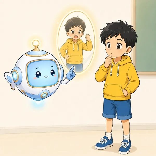 4コマ「比べる相手は “昨日の自分”」の2コマ目
