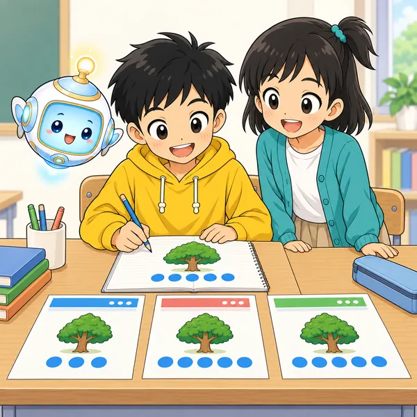 ハルが3つを見比べてから、ノートにまとめ直している