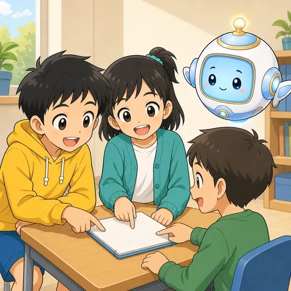4コマ「休み時間」の3コマ目