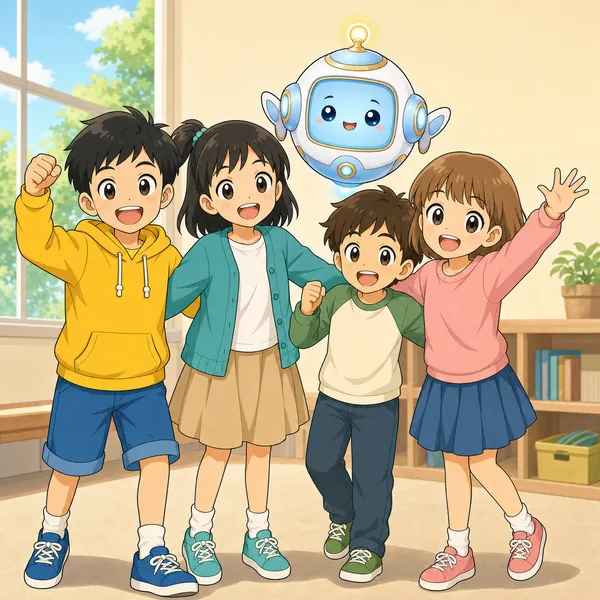 4コマ「休み時間」の4コマ目