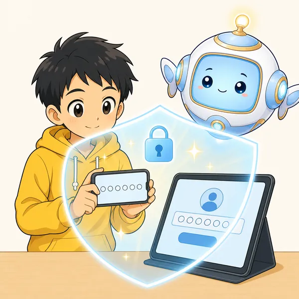 4コマ「ログインの安全」の3コマ目