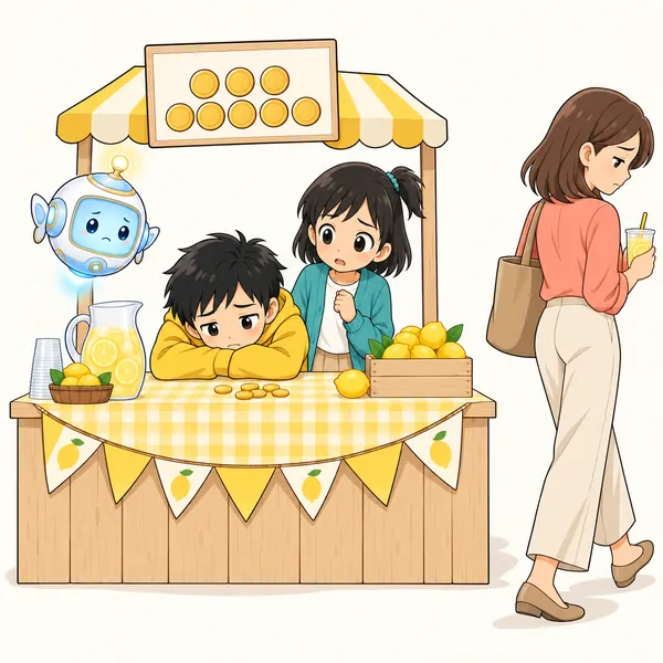 お客さんが一度買って、二度と来ない様子