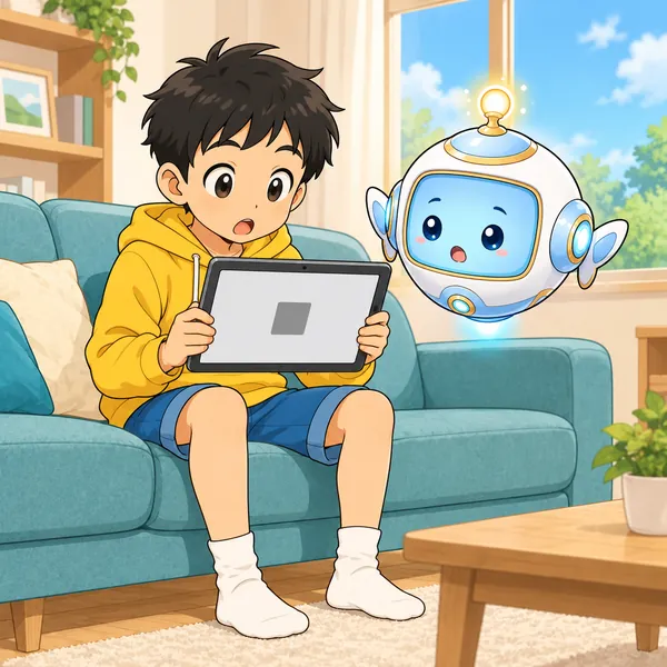 ハルが、見られなくなった動画の画面を見て、目を丸くしている。