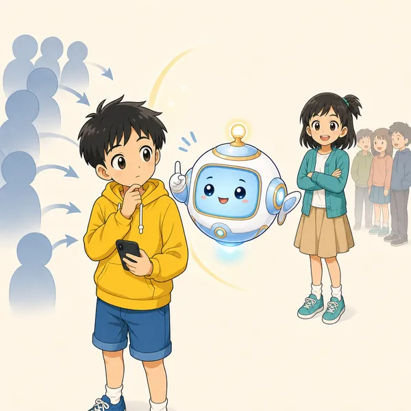 4コマ「「みんなやってる」に流されない」の2コマ目