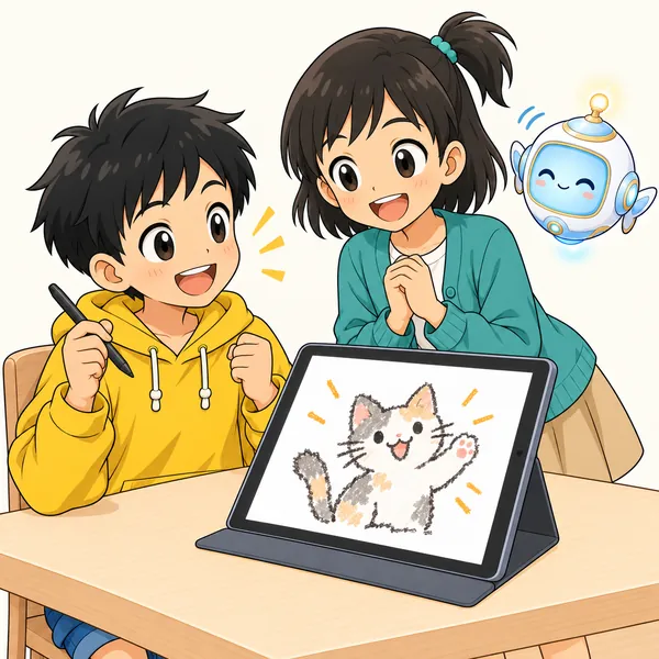 ハルが小さな作品を一つ作り終えた。うまくはないが、分かったという顔