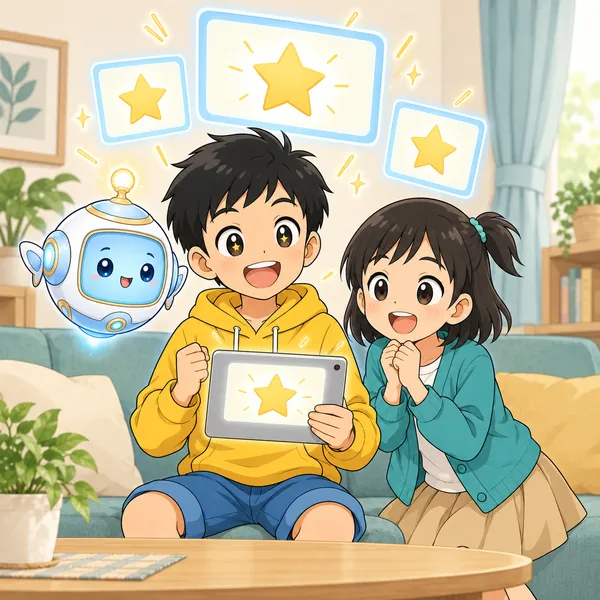 ハルが、同じ話がいくつもの画面にあって本当だと目をかがやかせている。