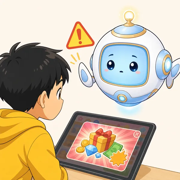 4コマ「「無料」「あたり」に注意」の2コマ目