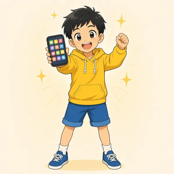 4コマ「「無料アプリ」は本当に無料?」の1コマ目