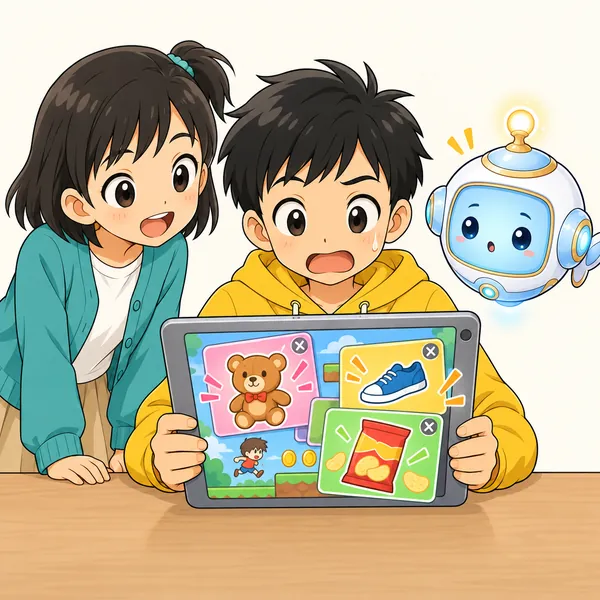 ハルが無料のゲームアプリを開いて、広告が次々に流れているのを見ている