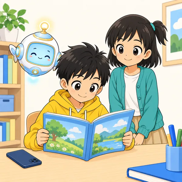 ハルがすっきりした顔で本を読んでいる