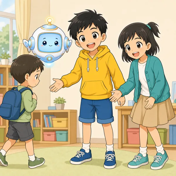 4コマ「仲間はずれをつくらない」の3コマ目