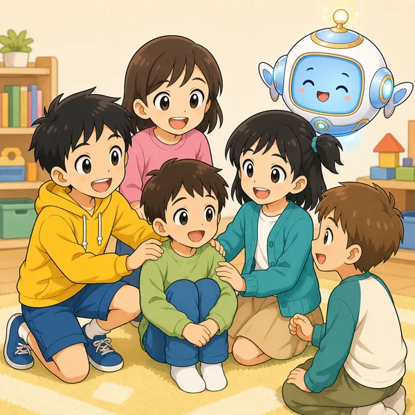 4コマ「仲間はずれをつくらない」の4コマ目